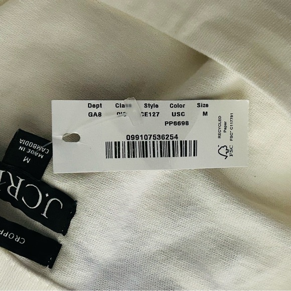 J.Crew USA Swimming crop boatneck T-shirt Long Sleeve stripes limited edition M - Picture 4 of 8